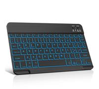 WINCHKING Bluetooth Clavier pour tablette, rétro-éclairé clavier sans fil ultra-fin, clavier mince et léger pour iPad, Android Samsung Tablet, Xiaomi Redmi Pad, Huawei, Lenovo Teblet, noir