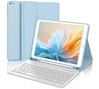 WINCHKING Clavier pour iPad 6 ème - Coque Clavier pour iPad 9,7 Pouces (6ème / 5ème), AZERTY (Ciel Bleu)