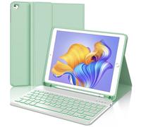 WINCHKING Clavier pour iPad 6 ème - Coque Clavier pour iPad 9,7 Pouces (6ème / 5ème), Rétroéclairage 7 Couleurs, AZERTY,