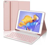 WINCHKING Clavier pour iPad 6 ème - Coque Clavier pour iPad 9,7 Pouces (6ème / 5ème), Rétroéclairage 7 Couleurs, AZERTY,