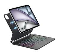 WINCHKING Clavier pour iPad Air 13 2024 - Magic Keyboard pour iPad AIr 13 Pouces, Trackpad Multi-Touch,AZERTY Rétroéclairage 7 Couleurs