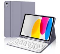 WINCHKING Coque Clavier pour iPad 2022 10ème Gén 10.9 Pouces e iPad 2025 A16 11ème Gén 11 Pouces, Housse Claviers sans Fil Bluetooth DéTachable (sans Rétroéclairage), AZERTY Français, Violet