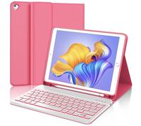 WINCHKING Rétroéclairage Clavier pour iPad 9,7 Pouces (6ème / 5ème), AZERTY Français Détachable Bluetooth Keyboard pour iPad 6 ème avec Coque de Protection en TPU Rouge