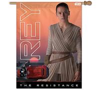 WinCraft 69203126 Disney Star Wars Vertical Flag Rey, 28" x 40"