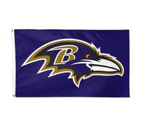 WinCraft Baltimore Ravens Drapeau simple face avec logo principal 91 x 152 cm
