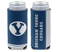 WinCraft Brigham Young University BYU Cougars Slim Can Cooler, 1-Pack, (Foldable, 2-Sided Design)