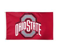 Wincraft Drapeau Buckeyes de l'Ohio State de 7,6 x 1,5 m, fabriqué par Wincraft, utilisation en intérieur/extérieur, extrémités cousues, œillets en laiton, rouge, blanc, gris, noir