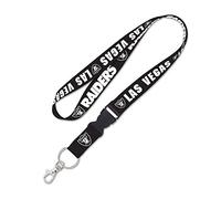 WinCraft Las Vegas Raiders Blackout Lanyard w/Detachable Buckle 1"