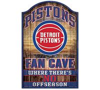 Wincraft NBA Detroit Pistons 38410012 Panneau en bois Noir 27,9 x 43,2 cm