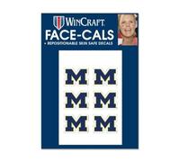 WinCraft NCAA Michigan Wolverines Tatouages pour visage, couleurs de l'équipe, taille unique