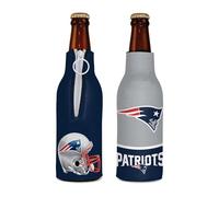 Wincraft New England Patriots NFL Refroidisseur de bouteille double face avec fermeture Éclair - Fièrement fabriqué aux États-Unis
