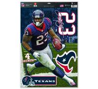Wincraft NFL Houston Texans Arian Foster Feuille d'autocollants multi-usages 11"""" x 17"""" Couleur de l'quipe