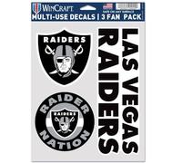 Wincraft NFL Lot de 3 Autocollants 20x15cm - Las Vegas Raiders