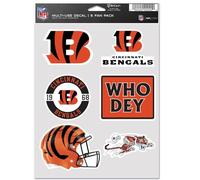 Wincraft NFL Lot de 6 Autocollants 19x14cm Cincinnati Bengals