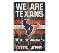 Wincraft NFL Panneau en bois de Houston Texans Slogan We Are Texans