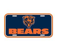 WinCraft Plaque d'immatriculation en plastique avec logo de l'équipe Chicago Bears