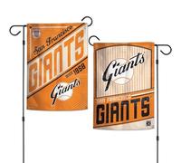 WinCraft San Francisco Giants/Cooperstown Drapeaux de jardin double face 31,8 x 45,7 cm, beige, orange, noir, blanc