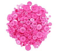 WINCUR Boutons à coudre en résine colorés de 0,3 kg, tailles assorties en vrac, petits et grands pour loisirs créatifs, manteaux, chemises, vêtements avec 2 et 4 trous pour le bricolage et la