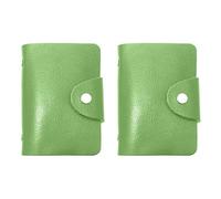 WINCUR Lot de 2 porte-cartes de crédit, en cuir souple pour homme et femme, étui portefeuille pour cartes d'identité, banque, visite avec 24 emplacements pour cartes, poche fine pour éviter les pertes