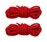 WINCUR Lot de 4 lacets ronds en polyester tressé de 0,4 cm de large pour bottes, chaussures de randonnée, d'athlétisme, de sport, Rouge, 90cm/35"