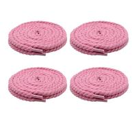WINCUR Lot de 4 paires de lacets torsadés à trois brins en polycoton de 0,8 cm de large, rose, 160cm/63"