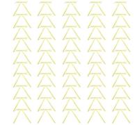 WINCUR Lot de 50 mini nœuds en ruban de satin pré-noués pré-faits pour couture, cadeaux de mariage, décorations de boîte cadeau, 12,7 x 17,8 cm (jaune)