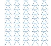 WINCUR Lot de 50 mini nœuds en ruban de satin pré-noués pré-faits pour couture, cadeaux de mariage, décorations de boîte cadeau, bleu 12,7 x 17,8 cm