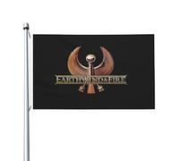 Wind and Fire Pop Band Earth Drapeau 3x5FT Double Face - Fan de Musique Rock Funk- Décoration Murale Chambre Salon - Accessoire Concert Festival - Drapeau Jardin Extérieur - Cadeau Fans