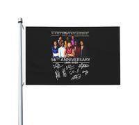 Wind and Fire Pop Band Earth Drapeau 3x5FT Double Face - Fan de Musique Rock Funk- Décoration Murale Chambre Salon - Accessoire Concert Festival - Drapeau Jardin Extérieur - Cadeau Fans