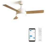 Wind ball dc - ventilateur de plafond 40w silencieux ø112 cm avec lumière - Blanc Blanc G