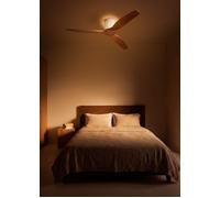 WIND CALM CUSTOM RATTAN - Ventilateur De Plafond 40W Silencieux Ø132 Cm Avec Éclairage LED Dans Le Corps Et La Lampe Télécommande