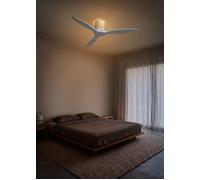 WIND CALM CUSTOM RATTAN - Ventilateur De Plafond 40W Silencieux Ø132 Cm Avec Éclairage LED Dans Le Corps Et La Lampe Télécommande