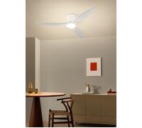 WIND CALM CUSTOM RATTAN - Ventilateur De Plafond 40W Silencieux Ø132 Cm Avec Éclairage LED Dans Le Corps Et La Lampe Télécommande