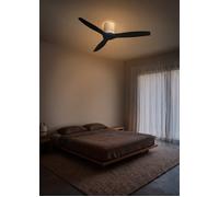 WIND CALM CUSTOM RATTAN - Ventilateur De Plafond 40W Silencieux Ø132 Cm Avec Éclairage LED Dans Le Corps Et La Lampe Télécommande