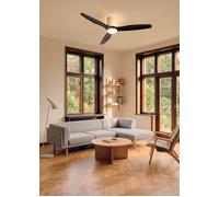 WIND CALM CUSTOM RATTAN - Ventilateur De Plafond 40W Silencieux Ø132 Cm Avec Éclairage LED Dans Le Corps Et La Lampe Télécommande
