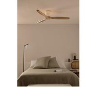 WIND CALM RATTAN - Ventilateur De Plafond 40W Silencieux Ø132 Cm Avec Éclairage LED Dans Le Corps Et La Lampe Télécommande