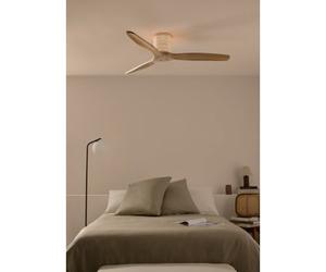 WIND CALM CUSTOM RATTAN - Ventilateur De Plafond 40W Silencieux Ø132 Cm Avec Éclairage LED Dans Le Corps Et La Lampe Télécommande