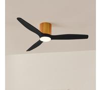 WIND CALM CUSTOM WOVEN - Ventilateur De Plafond Silencieux 40W Ø132 Cm En Bois 100 % Avec Lumière LED Télécommande