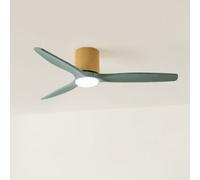 WIND CALM CUSTOM WOVEN - Ventilateur De Plafond Silencieux 40W Ø132 Cm En Bois 100 % Avec Lumière LED Télécommande