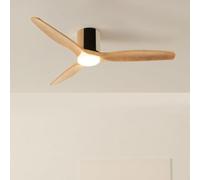 WIND CALM CUSTOM WOVEN - Ventilateur De Plafond Silencieux 40W Ø132 Cm En Bois 100 % Avec Lumière LED Télécommande