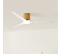 WIND CALM CUSTOM WOVEN - Ventilateur De Plafond Silencieux 40W Ø132 Cm En Bois 100 % Avec Lumière LED Télécommande