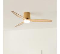 WIND CALM CUSTOM WOVEN - Ventilateur De Plafond Silencieux 40W Ø132 Cm En Bois 100 % Avec Lumière LED Télécommande