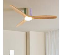 WIND CALM CUSTOM WOVEN - Ventilateur De Plafond Silencieux 40W Ø132 Cm En Bois 100 % Avec Lumière LED Télécommande