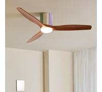 WIND CALM CUSTOM WOVEN - Ventilateur De Plafond Silencieux 40W Ø132 Cm En Bois 100 % Avec Lumière LED Télécommande