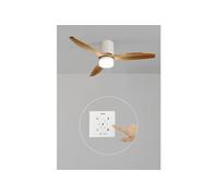 WIND CALM LINE - Ventilateur de plafond 40W silencieux Ø132 cm 100% bois -