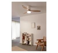 WIND CALM LINE - Ventilateur de plafond 40W silencieux Ø132 cm 100% bois