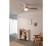 WIND CALM LINE - Ventilateur De Plafond 40W Silencieux Ø132 Cm 100% Bois Télécommande