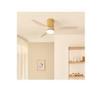 WIND CALM M - Ventilateur de plafond silencieux 40W avec pales techniques en ABS Ø132cm avec eclaraige sans wifi