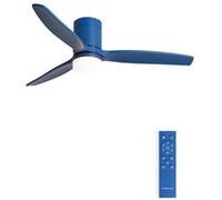 WIND CALM M - Ventilateur de plafond silencieux 40W avec pales techniques en ABS Ø132cm avec eclaraige sans wifi Cobalt G