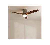 Ventilateur de plafond - Create - Avec lumière - Silencieux - Ø132cm - Blanc/Effet bois clair